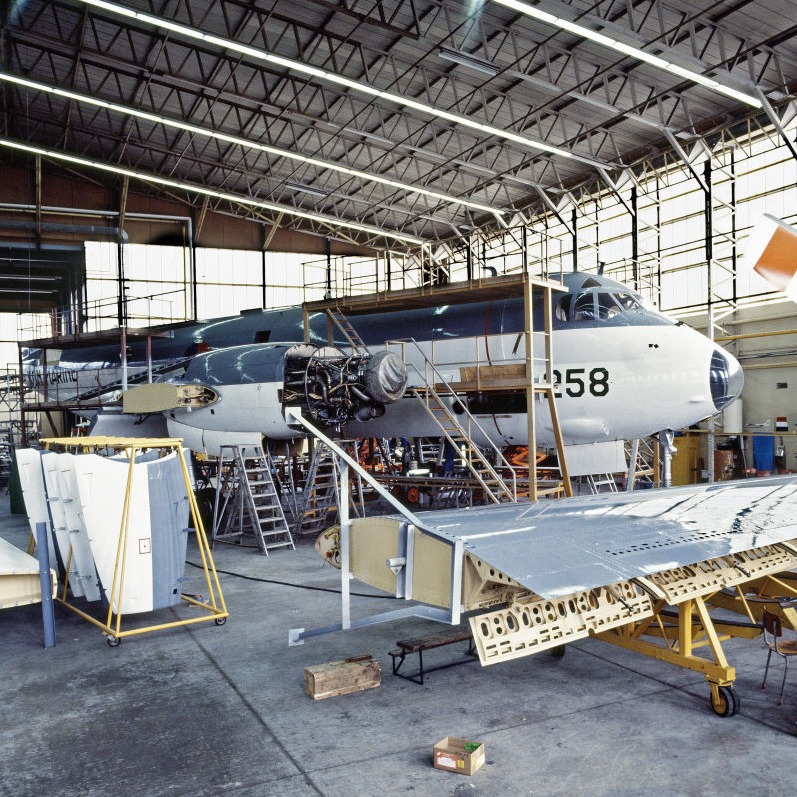 Atlantic in hangar