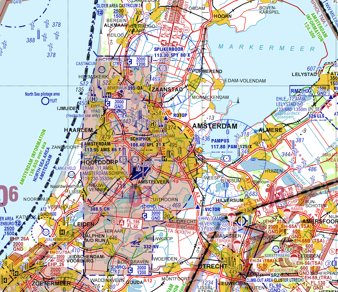 VFR kaart nederland