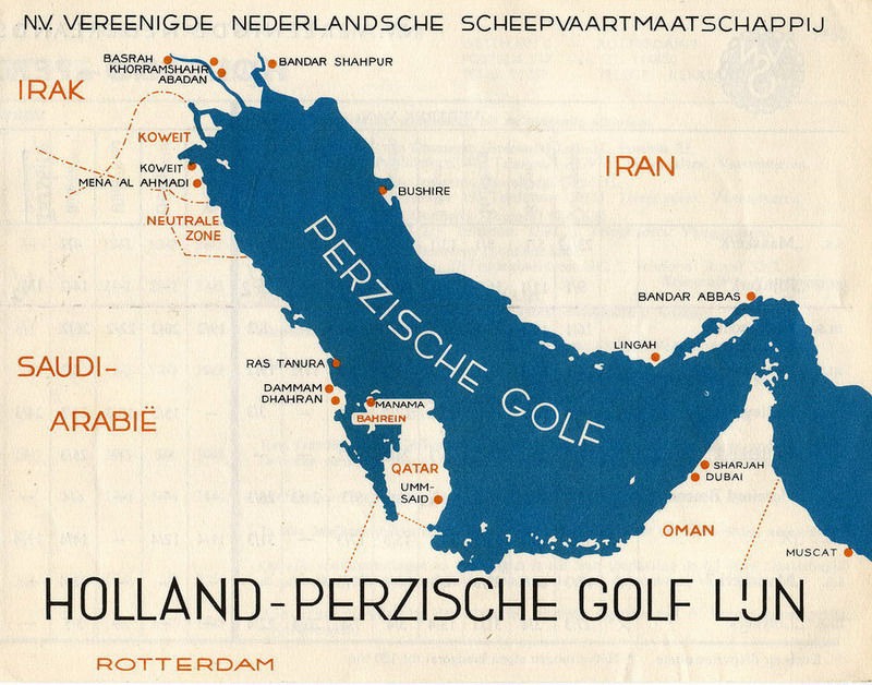 Perzische Golf-lijn van VNS