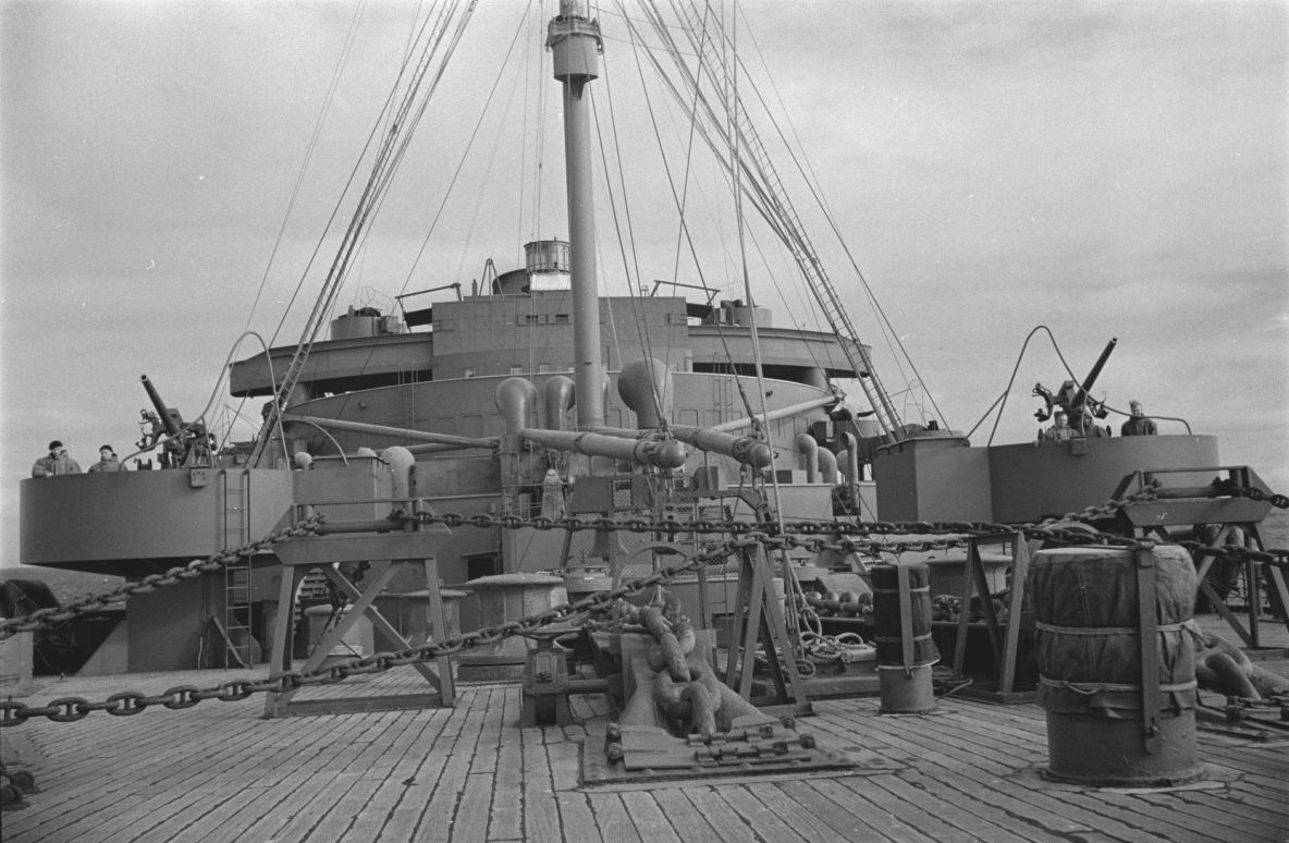 Voorschip ss Nieuw Amsterdam WO2