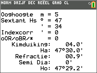 Scherm hoogtecorrecties