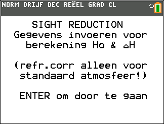 Titelscherm hoogtecorrecties